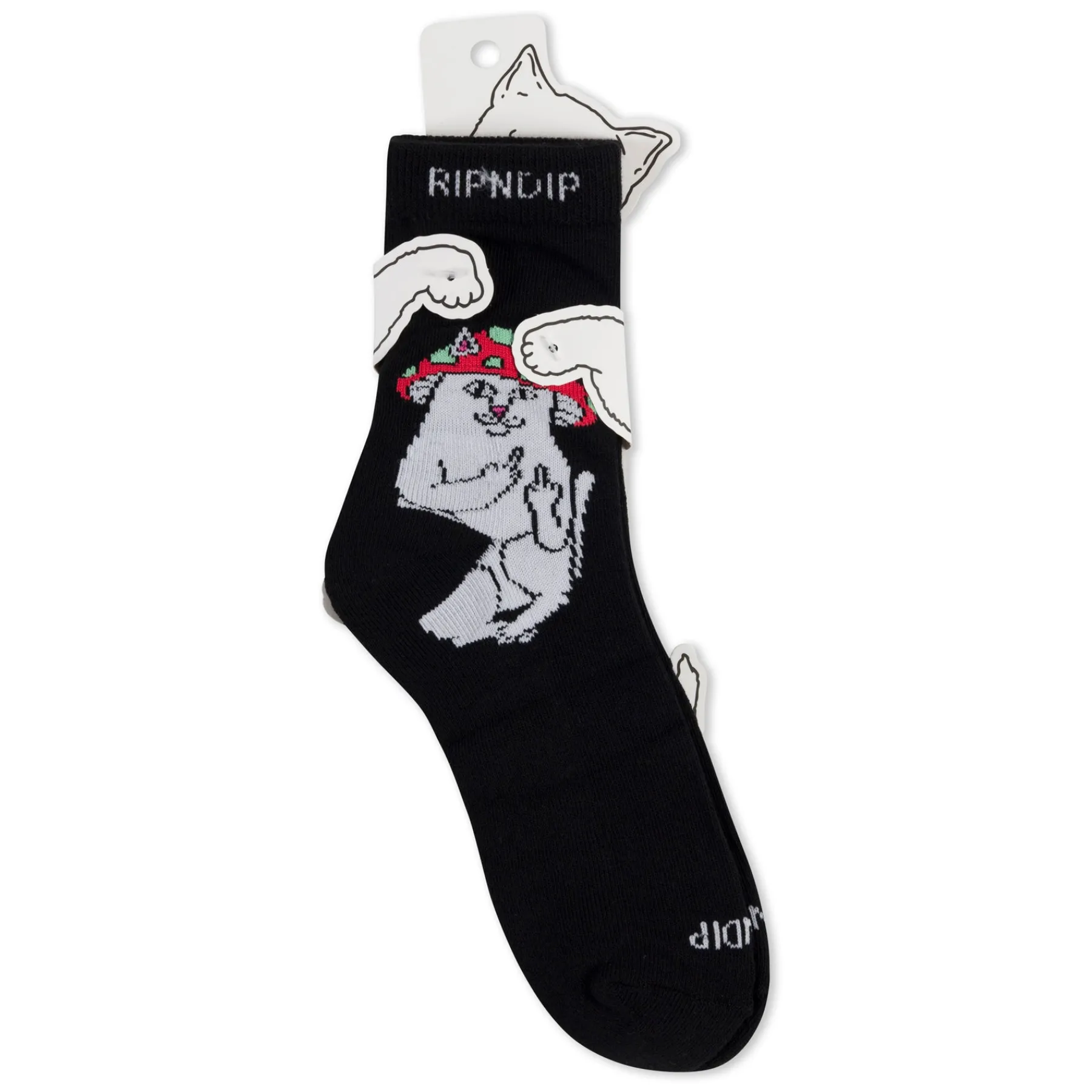 Ripndip Socks|Stocking Stuffers<Lord Shroomy Mid Socks (Black)