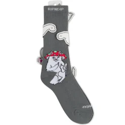 Ripndip Socks|Stocking Stuffers<Lord Shroomy Socks (Charcoal)