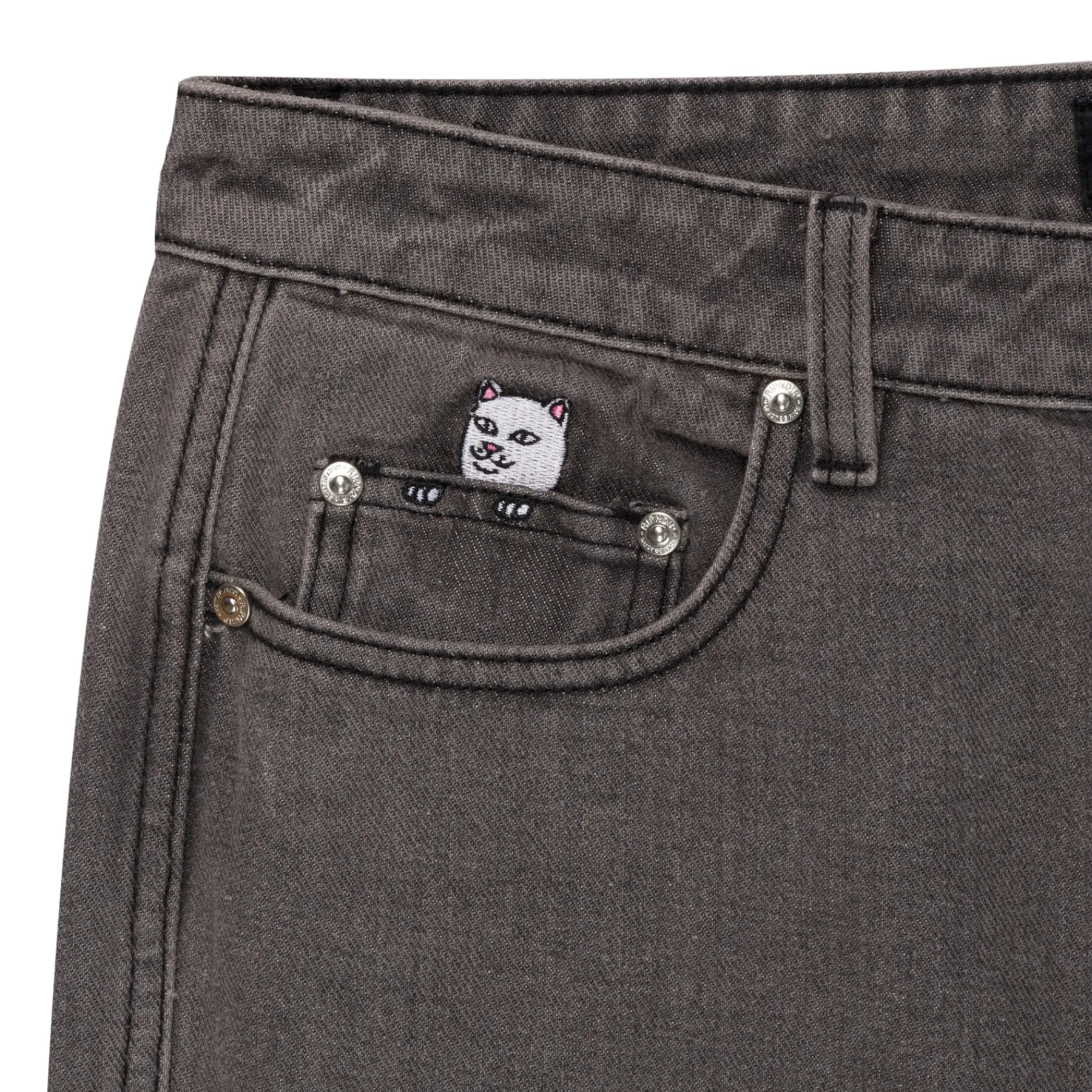 Ripndip Pants<Los Feliz Denim Pants (Charcoal Stone Wash)