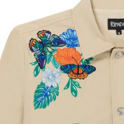Ripndip Jackets<Los Canvas Button Down Jacket (Khaki)