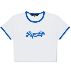 Ripndip Womens|Womens<Los Cropped Ringer Tee (White)