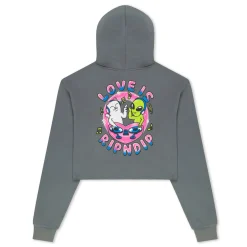 Ripndip Hoodies / Crewnecks|Womens<Love Is Cropped Hoodie (Charcoal)