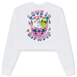 Ripndip Womens|Womens<Love Is Cropped Long Sleeve (White)