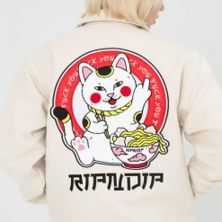 Ripndip Jackets<Lucky Nerm Varsity Jacket (Cream)