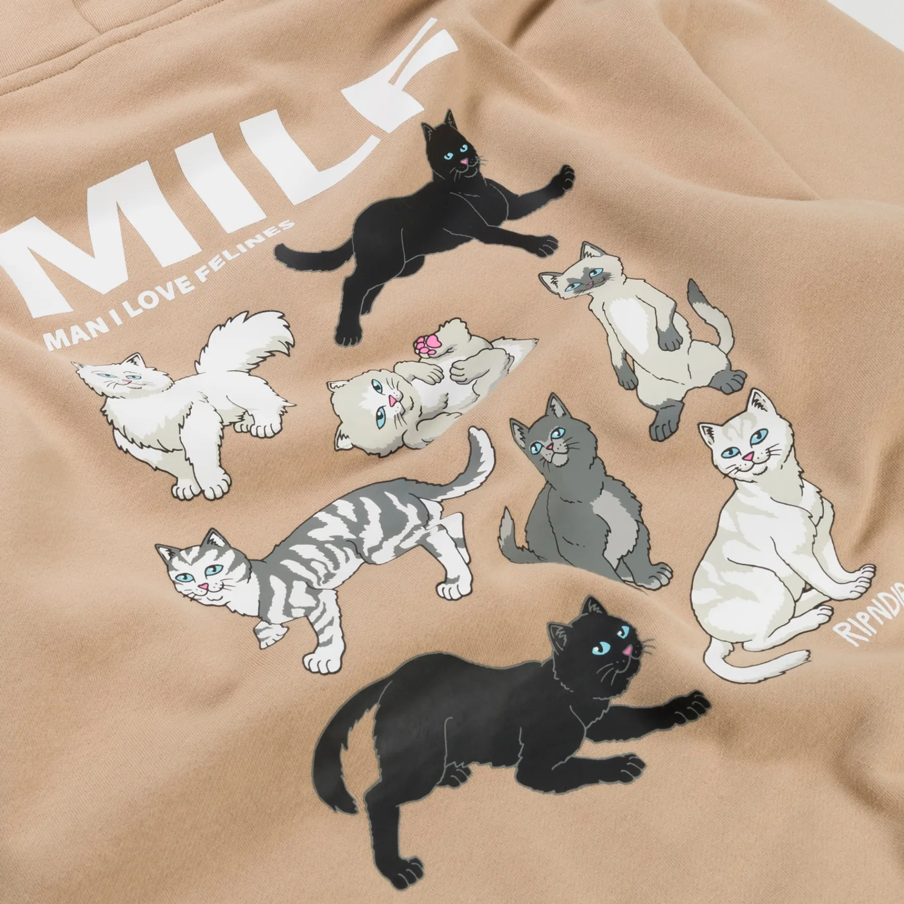 Ripndip Hoodies / Crewnecks<Man I Love Felines Hoodie (Almond)