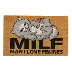 Ripndip Home Goods|Rugs<Man I Love Felines Rug (Brown)