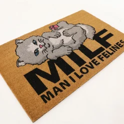 Ripndip Home Goods|Rugs<Man I Love Felines Rug (Brown)