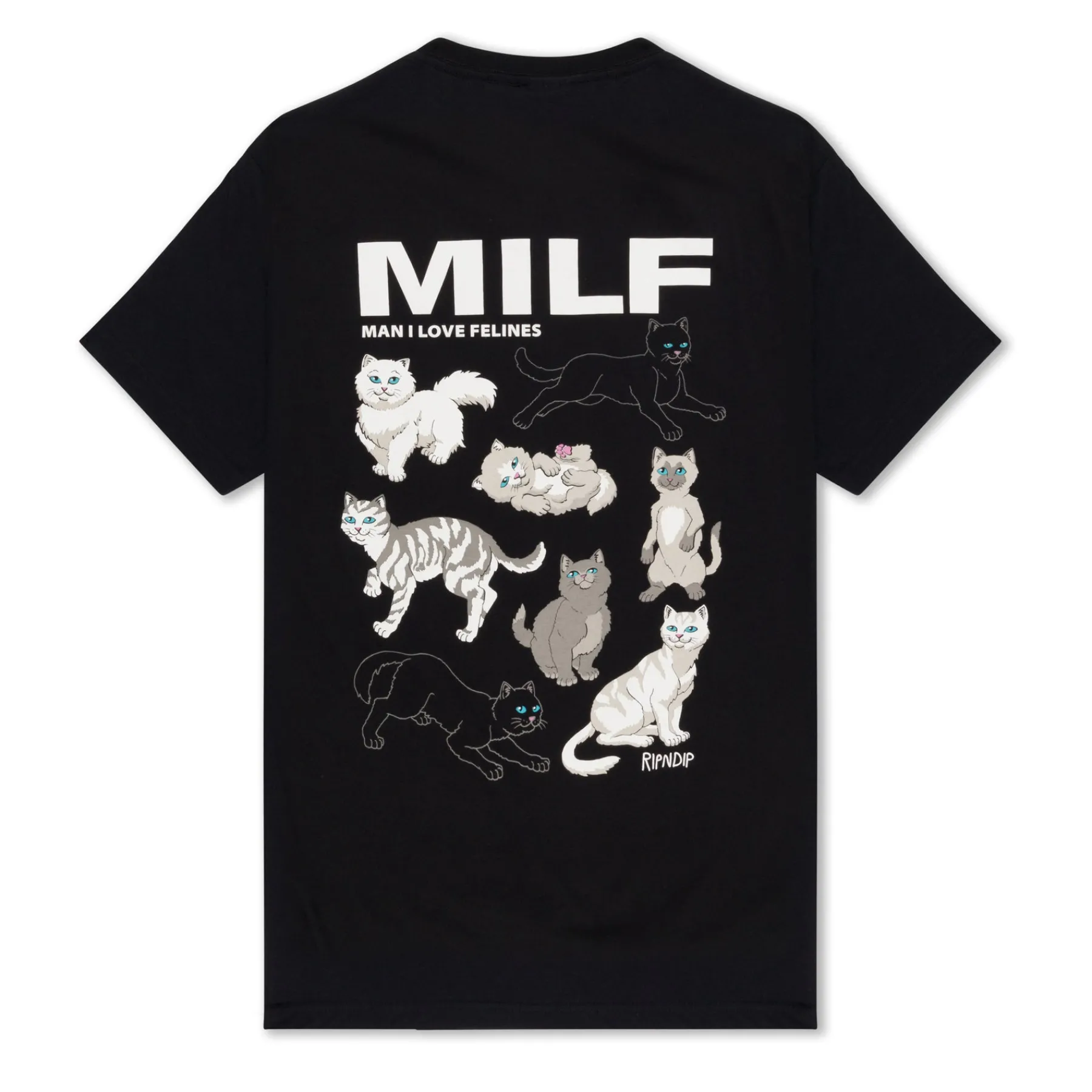Ripndip Short Sleeve Tees<Man I Love Felines Tee (Black)
