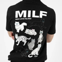 Ripndip Short Sleeve Tees<Man I Love Felines Tee (Black)