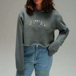 Ripndip Hoodies / Crewnecks|Womens<Mother Nerm Cropped Hoodie (Charcoal )