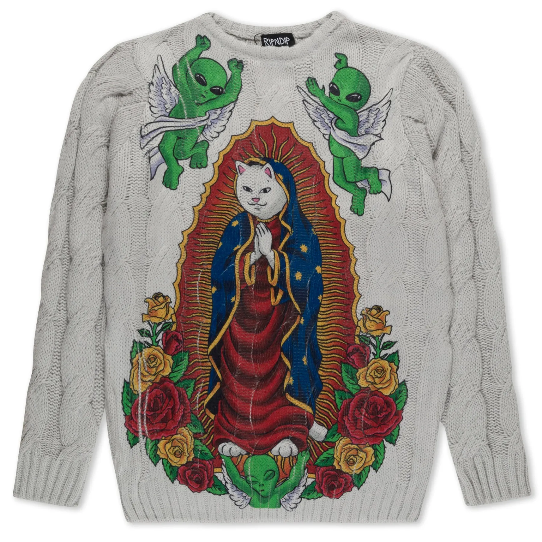 Ripndip Knits / Sweaters<Mother Nerm Knit Sweater (Grey)