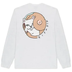 Ripndip Long Sleeve Tees|Stocking Stuffers<Must Be Nice Long Sleeve (Ash Heather)