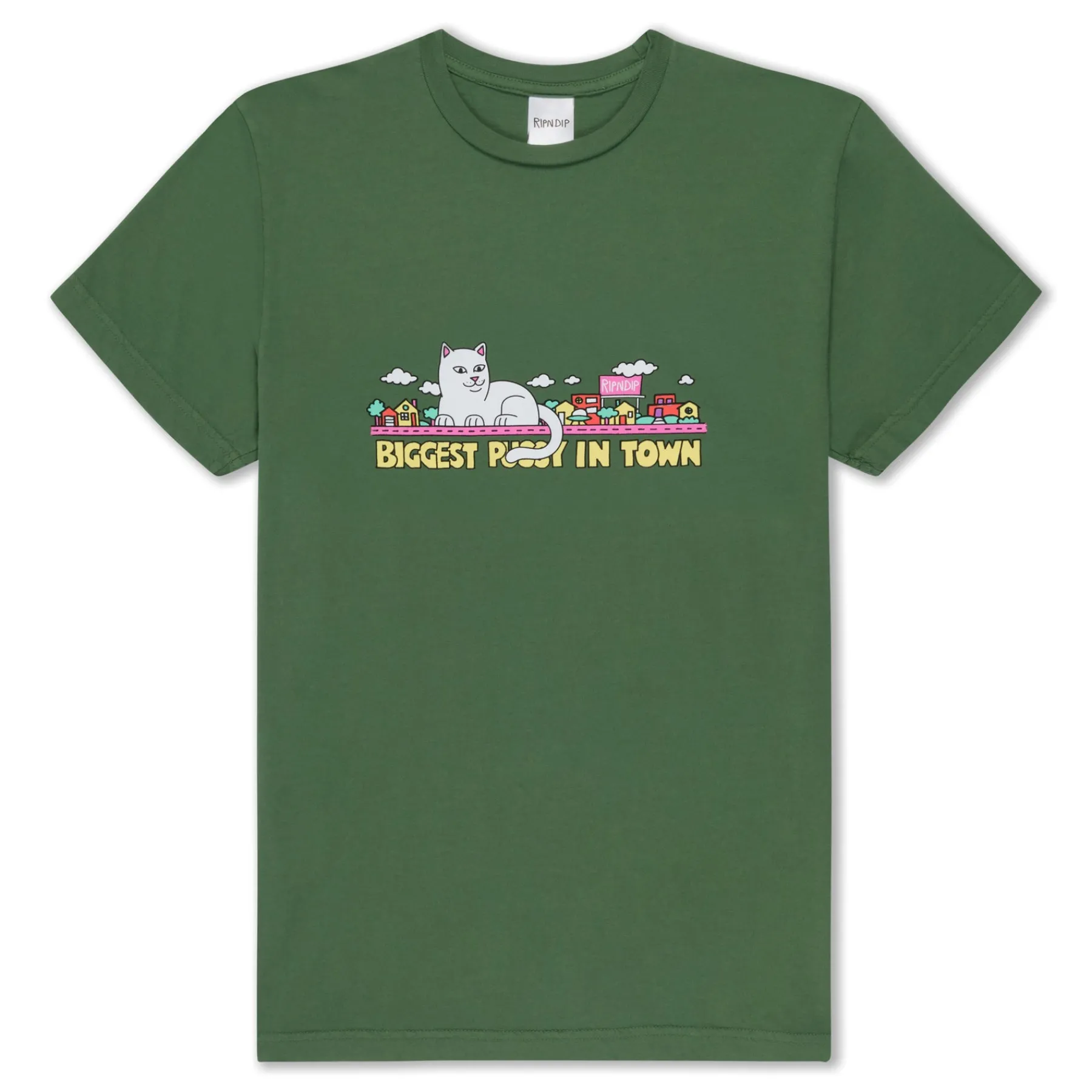 Ripndip Short Sleeve Tees|Stocking Stuffers<My Neighborhood Tee (Olive)