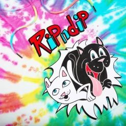 Ripndip Hoodies / Crewnecks<Nerm & Jerm Show Hoodie (Rainbow Spiral Dye)