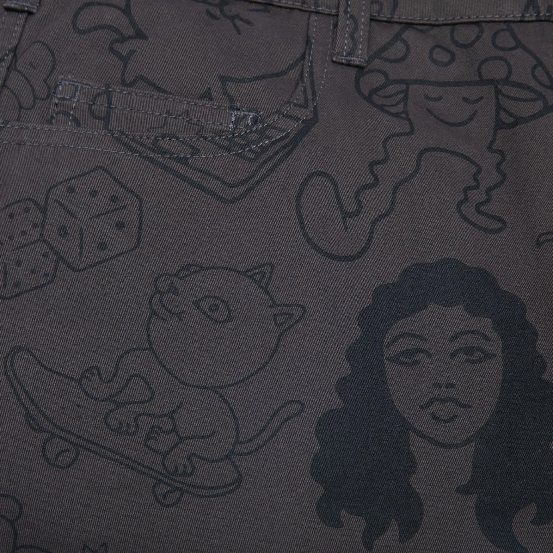 Ripndip Shorts|Stocking Stuffers<Nerm Doodle Twill Shorts (Chocolate)