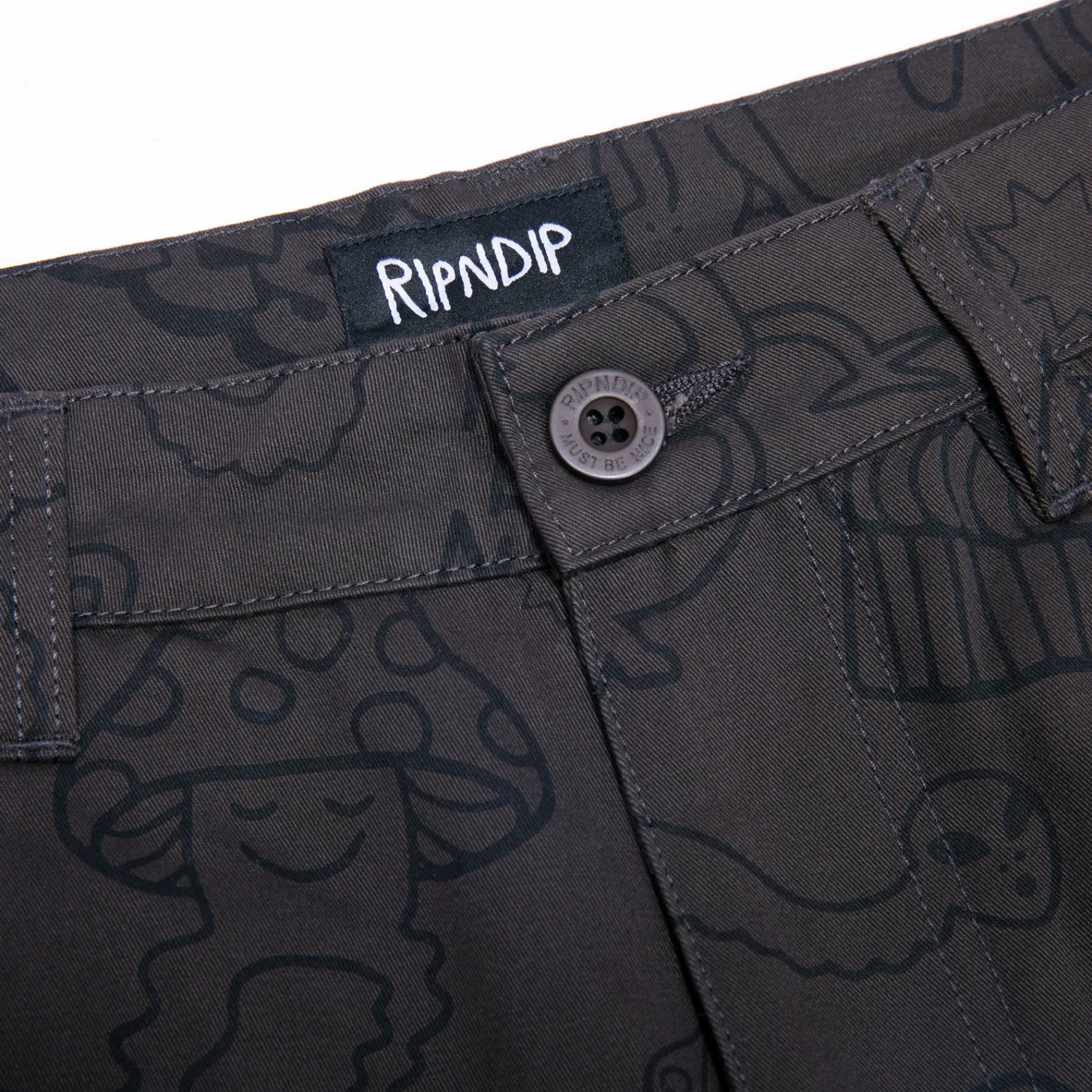 Ripndip Shorts|Stocking Stuffers<Nerm Doodle Twill Shorts (Chocolate)