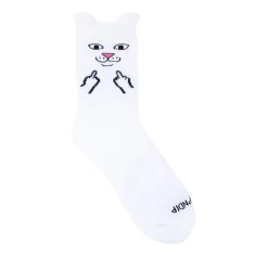 Ripndip Socks<Nerm Face Mid Socks (White)