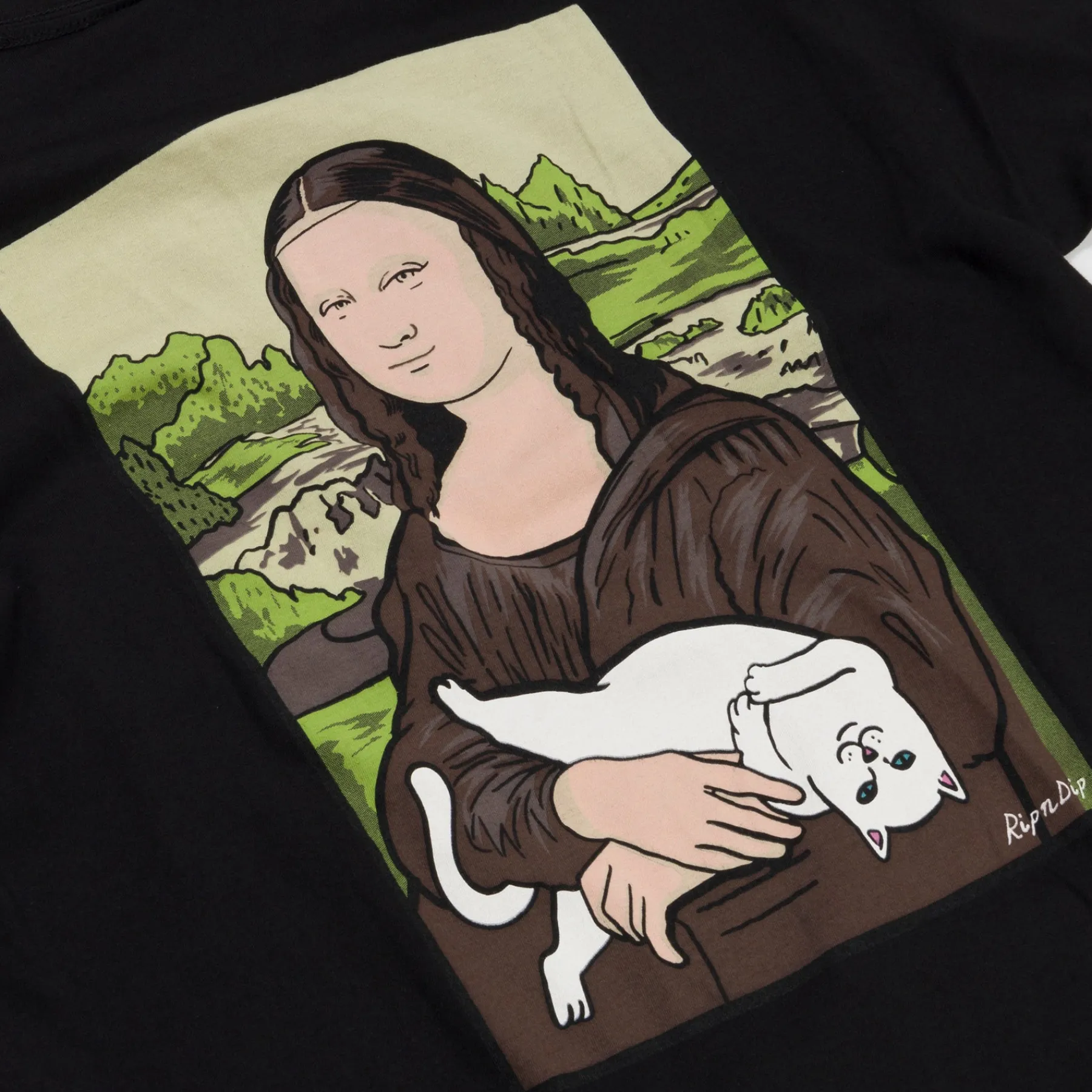 Ripndip Short Sleeve Tees<Nermal Lisa Pocket Tee 2.0 (Black)