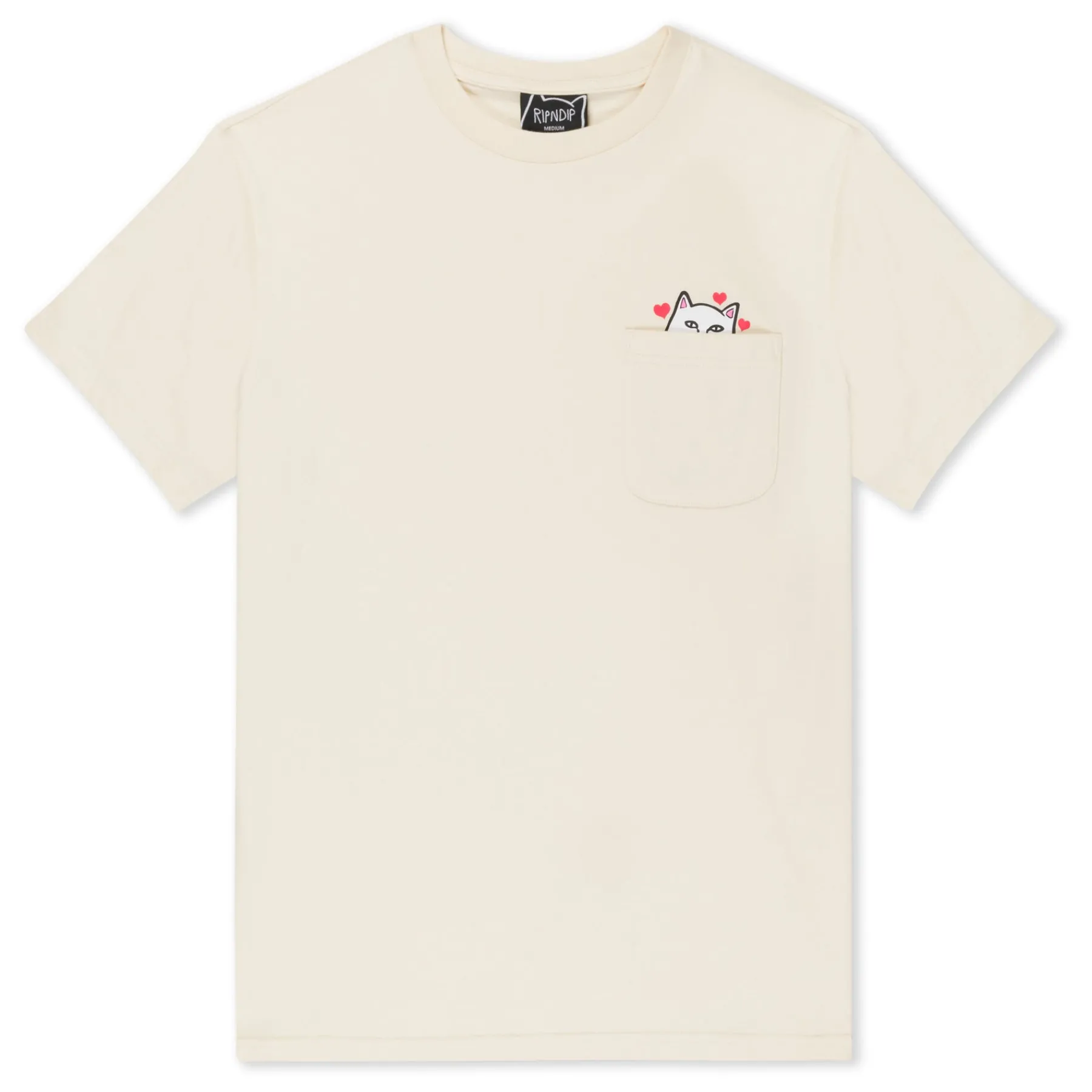 Ripndip Short Sleeve Tees<Nermal Loves Pocket Tee (Natural)