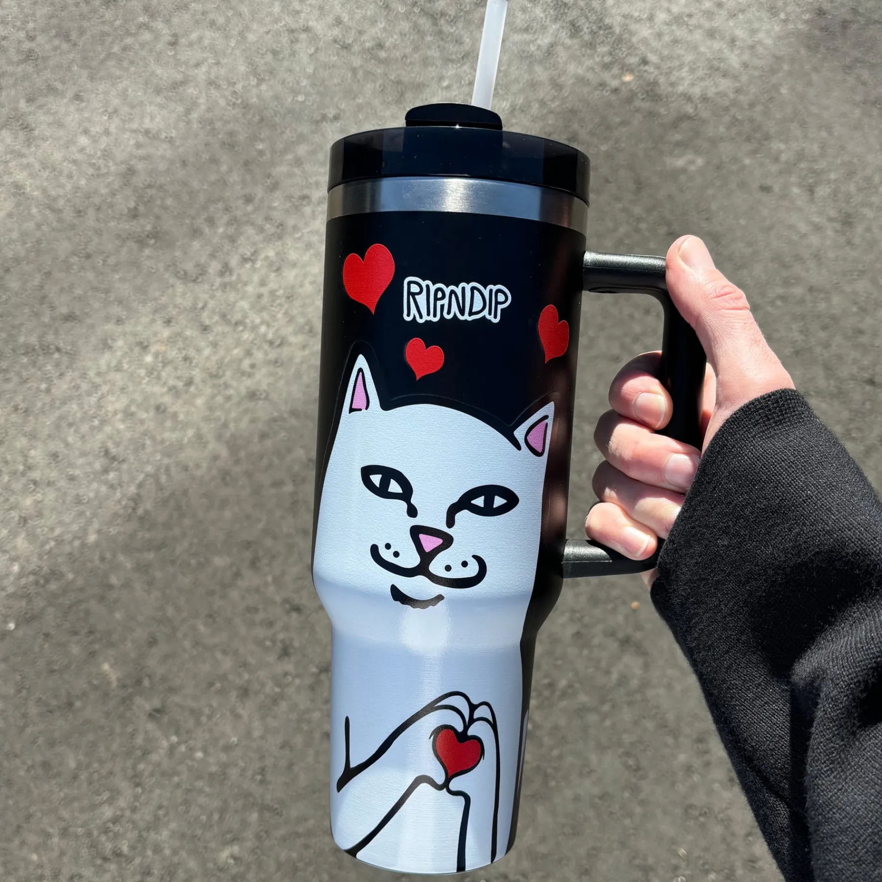 Ripndip Stocking Stuffers<Nermal Loves Tumbler (Black)