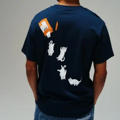 Ripndip Short Sleeve Tees<Nermal Pills Tee (Navy)