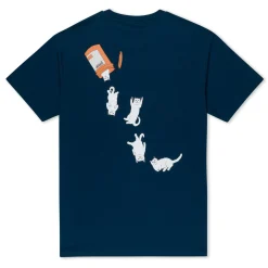 Ripndip Short Sleeve Tees<Nermal Pills Tee (Navy)