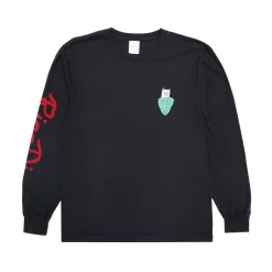 Ripndip Long Sleeve Tees<Nermal Portrait L/S (Vintage Black)