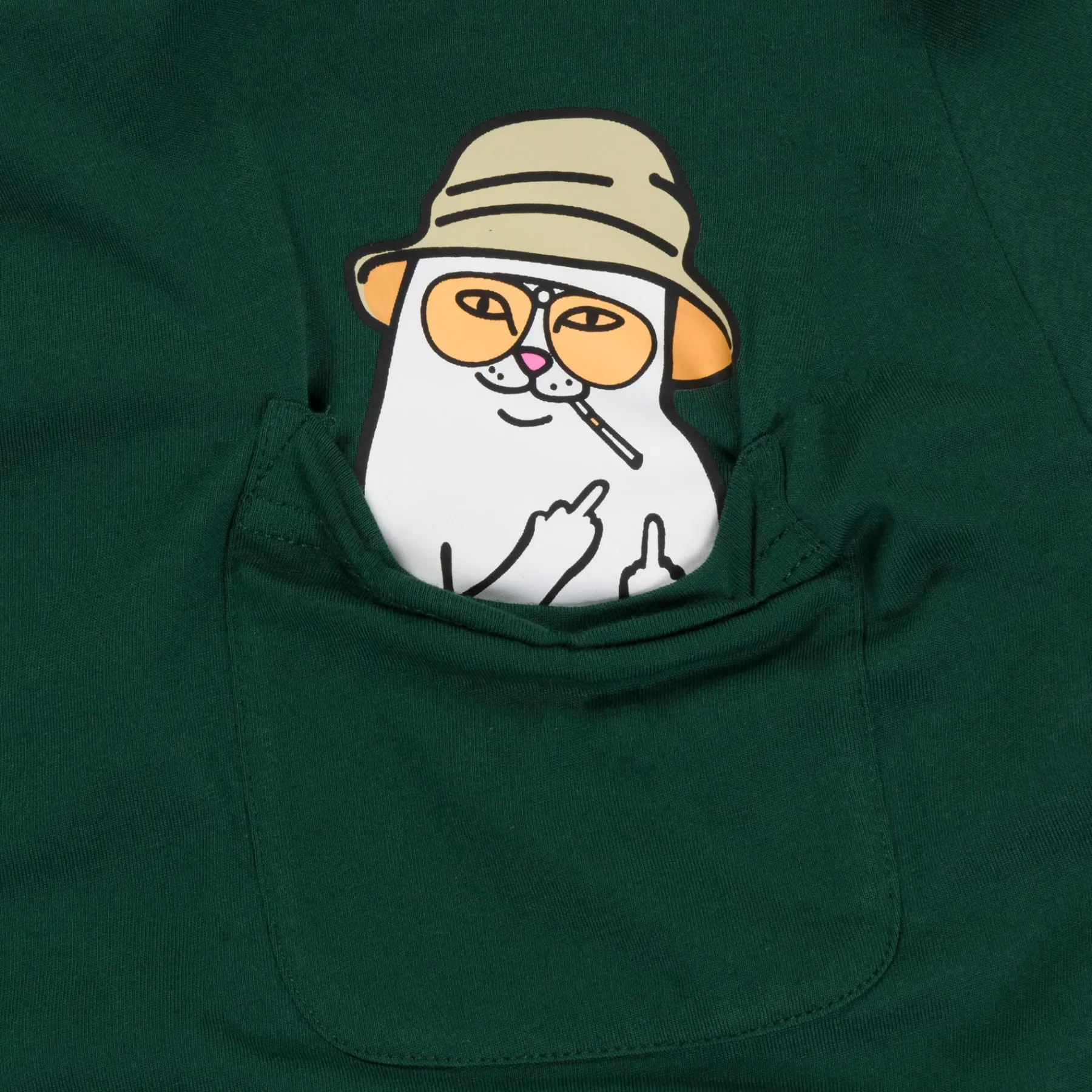 Ripndip Short Sleeve Tees<Nermal S Thompson Pocket Tee (Hunter Green)