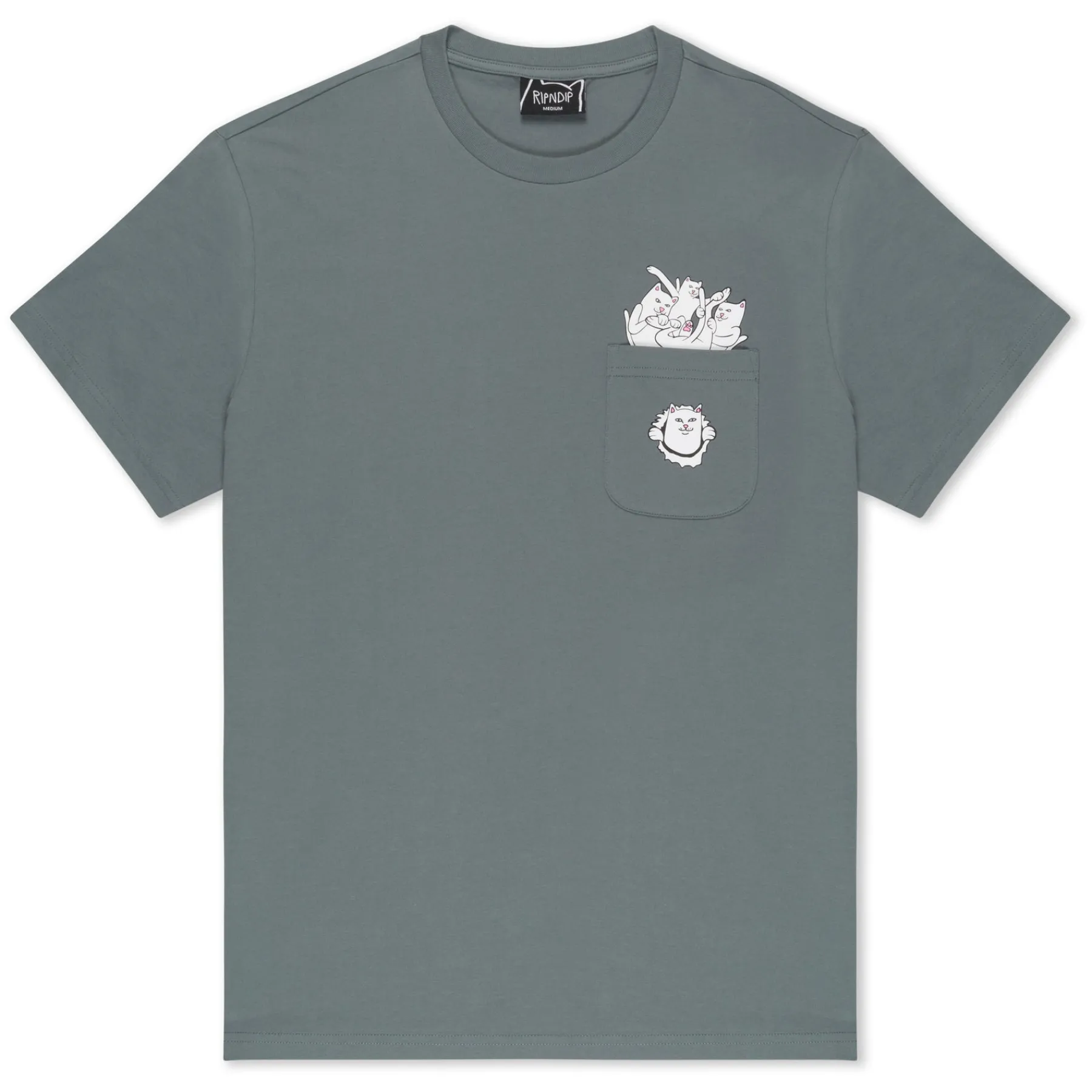 Ripndip Short Sleeve Tees|Stocking Stuffers<Nermaniac Pocket Tee (Charcoal)