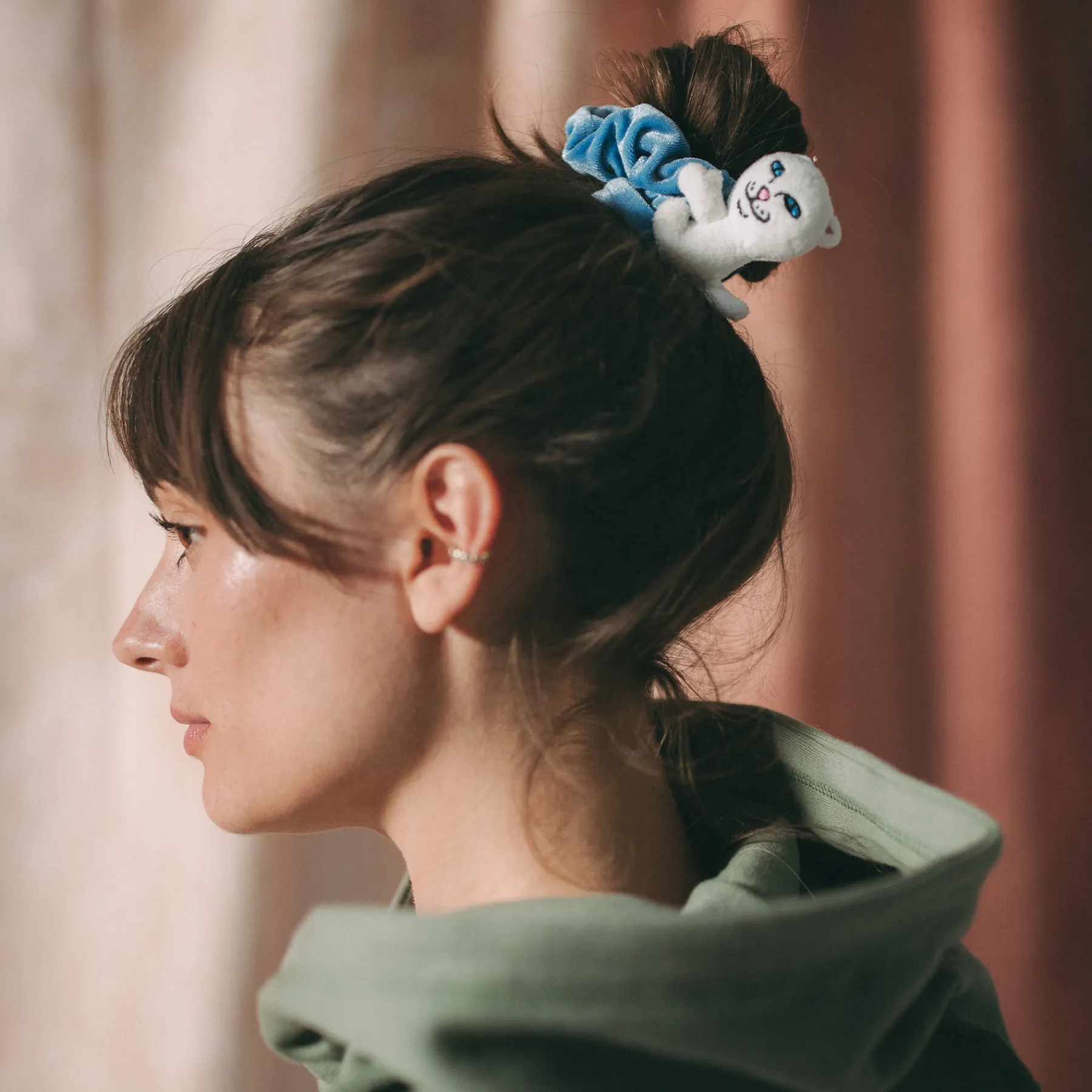 Ripndip Womens|Stocking Stuffers<Nermy Buddy Scrunchie (Blue)
