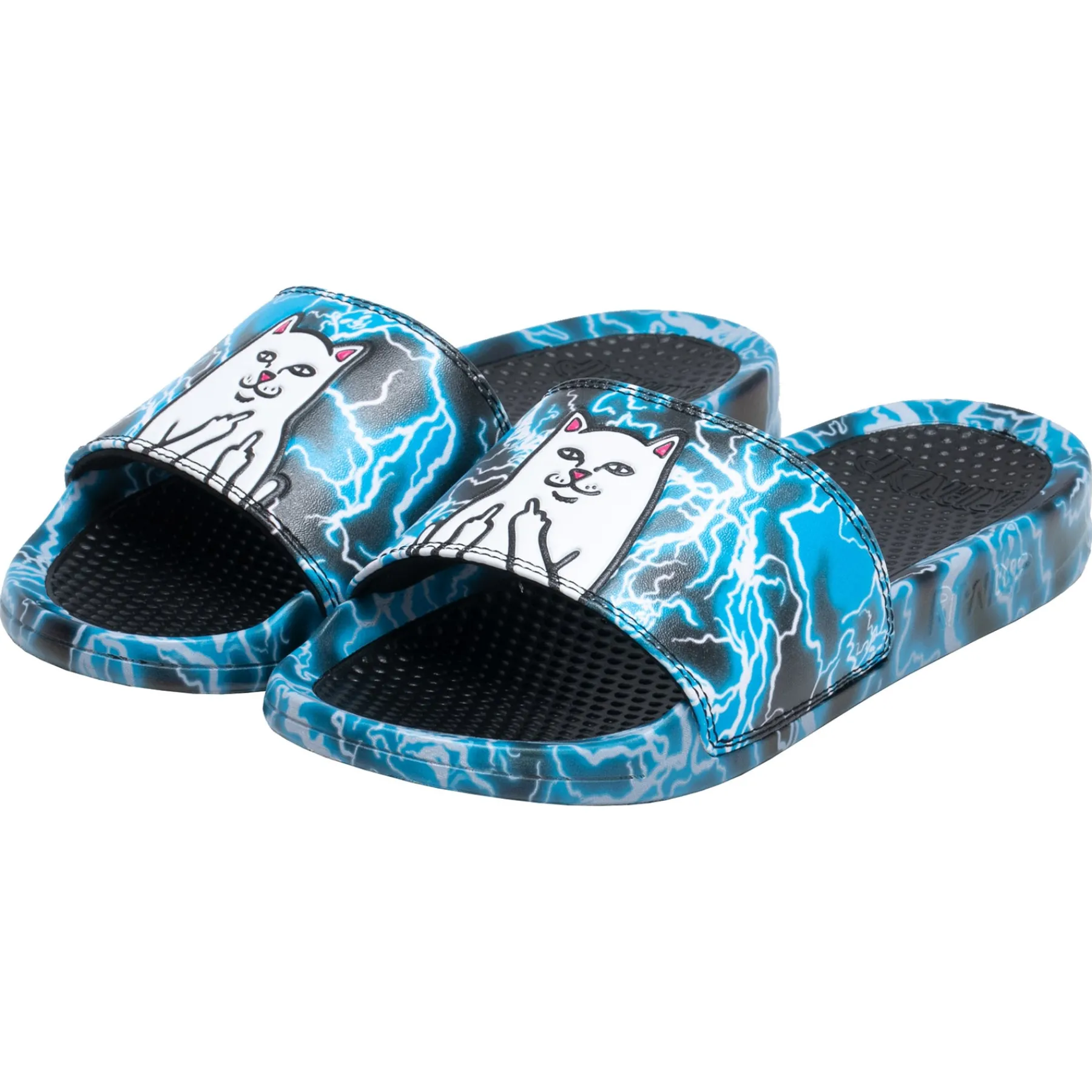 Ripndip Slides / Slippers<Nikola Slides (Black/Blue)