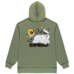 Ripndip Hoodies / Crewnecks<No Music No Life Hoodie (Dusty Olive)