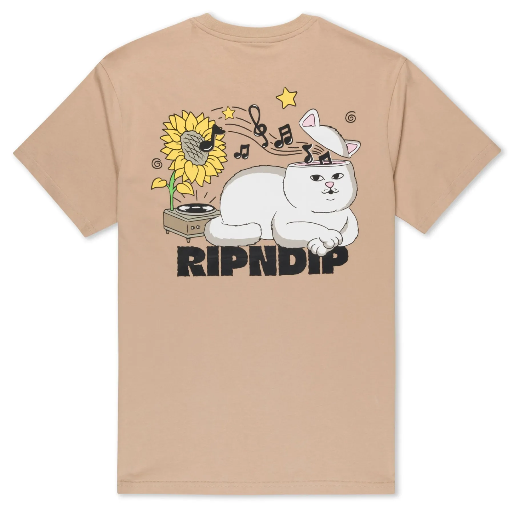 Ripndip Short Sleeve Tees<No Music No Life Tee (Almond)