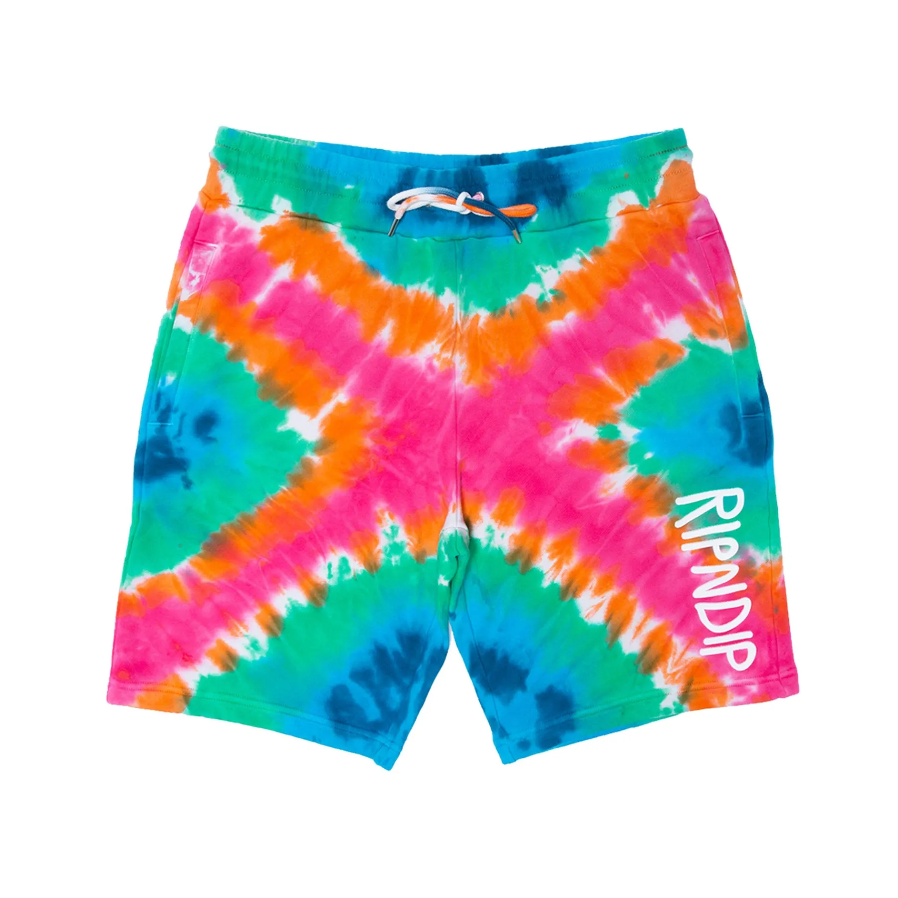 Ripndip Shorts|Sweats<OG Prisma Sweatshorts (Rainbow X Dye)
