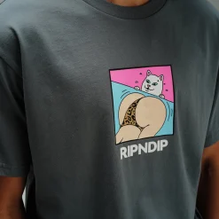 Ripndip Short Sleeve Tees<Peaches And Nerm Tee (Charcoal)