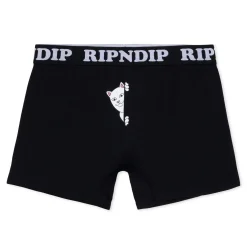 Ripndip Boxers|Womens<Peek A Nermal Boxers (Black)