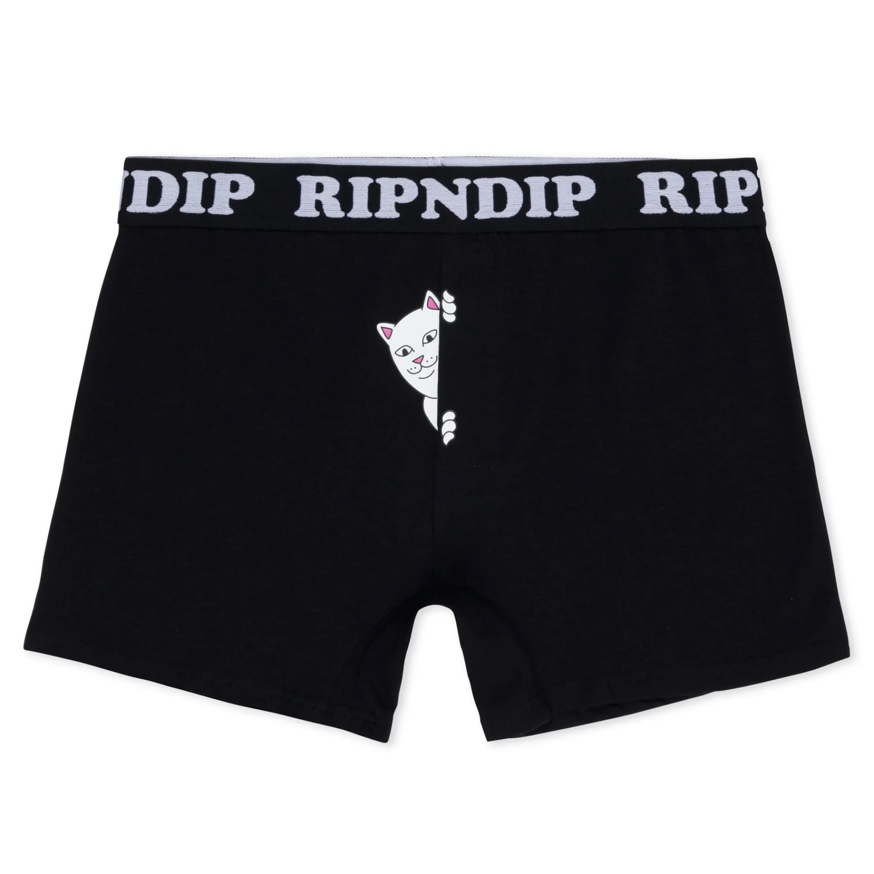 Ripndip Boxers|Womens<Peek A Nermal Boxers (Black)