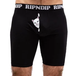Ripndip Boxers|Womens<Peek A Nermal Boxers (Black)