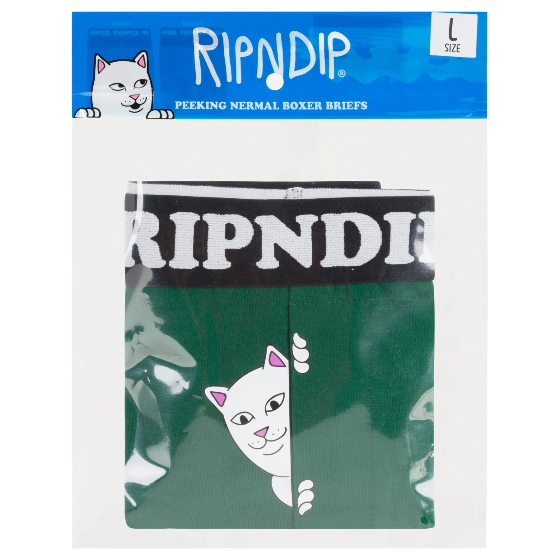 Ripndip Boxers|Womens<Peek A Nermal Boxers (Dark Forest)