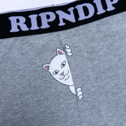 Ripndip Boxers|Womens<Peek A Nermal Boxers  (Heather Grey)