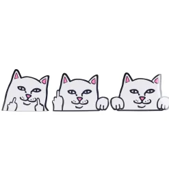 Ripndip Stocking Stuffers|Car Accessories<Peeking Nermal Car Sticker Pack (White)