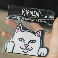 Ripndip Stocking Stuffers|Car Accessories<Peeking Nermal Car Sticker Pack (White)