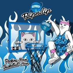 Ripndip Stocking Stuffers|Home Goods<Peeking Nermal Hanging Basketball Set (Blue)