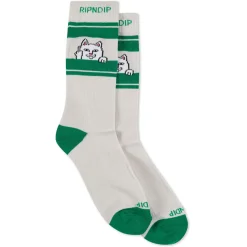 Ripndip Socks|Stocking Stuffers<Peeking Nermal Socks (Grey/Green)