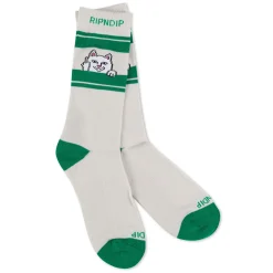 Ripndip Socks|Stocking Stuffers<Peeking Nermal Socks (Grey/Green)