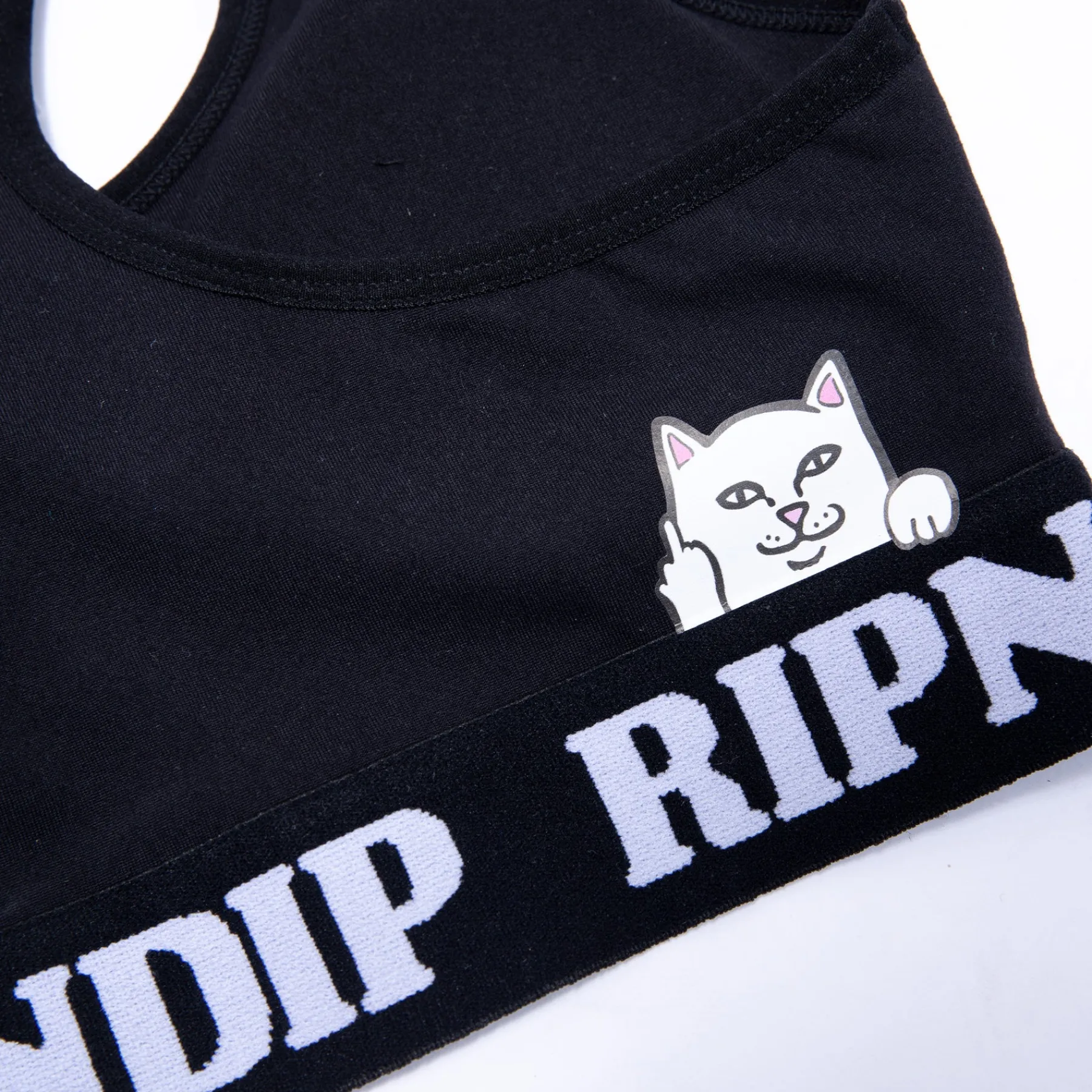 Ripndip Womens|Womens<Peeking Nermal Sports Bra (Black)