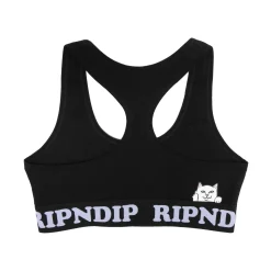Ripndip Womens|Womens<Peeking Nermal Sports Bra (Black)