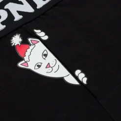 Ripndip Boxers|Bottoms<Peeking Santa Nerm Boxers (Black)