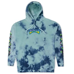 Ripndip Hoodies / Crewnecks<Psychedelic Garden Hoodie (Navy/Aqua Lightning Wash)