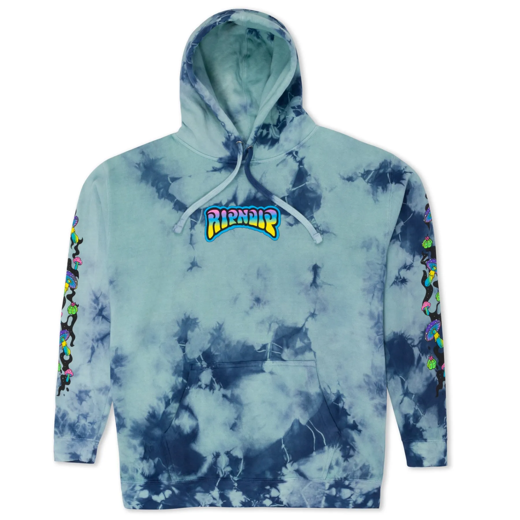Ripndip Hoodies / Crewnecks<Psychedelic Garden Hoodie (Navy/Aqua Lightning Wash)